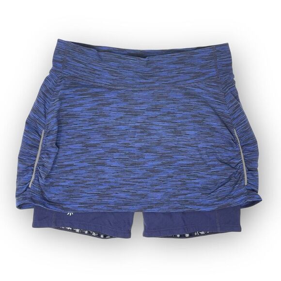 Athleta Aurora Contender 2 in 1 Skirt Skort Rushed Blue Purple Womens Size Small - Picture 1 of 12